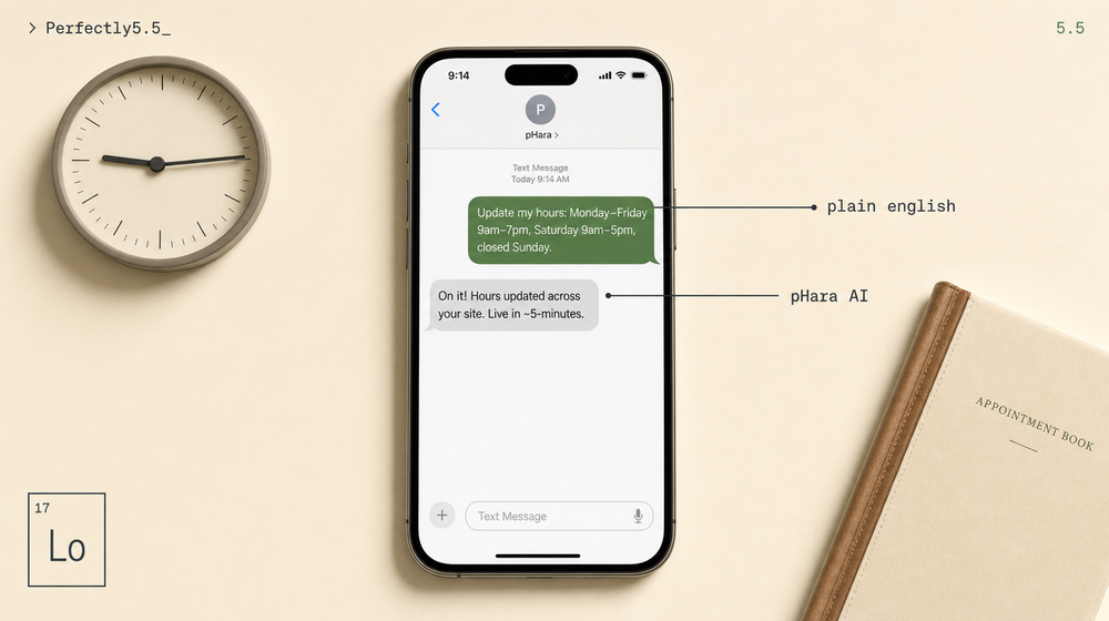 Update your hearing clinic&rsquo;s hours, location, and contact info by text